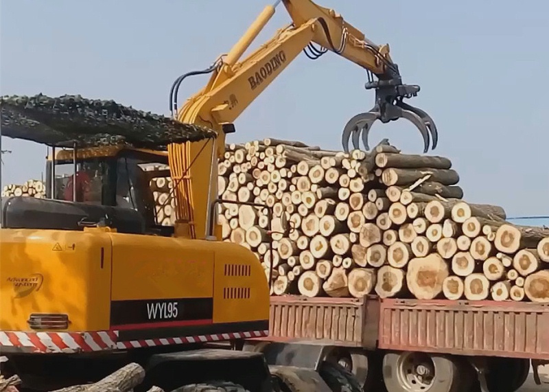 多用途95轮式挖掘机抓木机