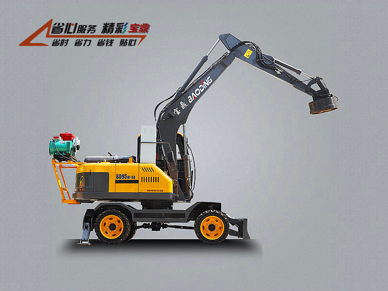 油电两用轮式抓铁机带电吸盘 宝鼎轮式抓铁机电动吸铁机