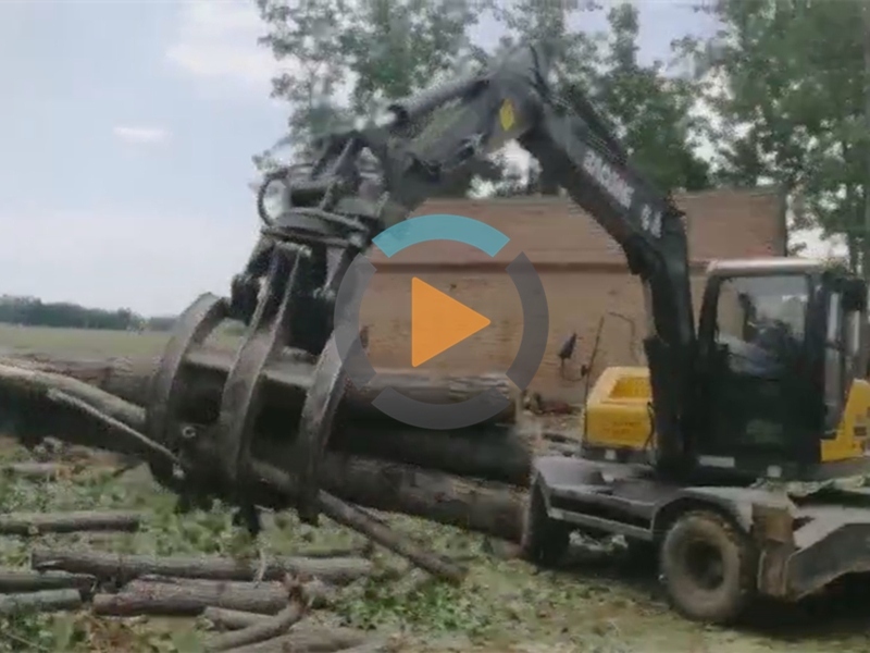 宝鼎BD95W轮式抓木机视频