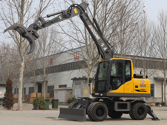 宝鼎轮式抓钢机在金属处理厂应用案例