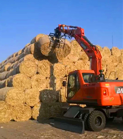 宝鼎150抓木机抓草工况图