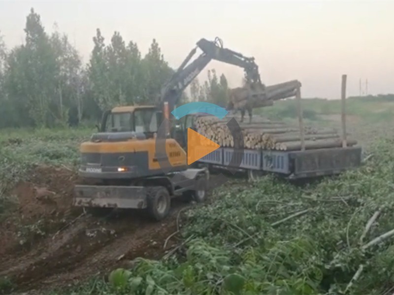 宝鼎多功能轮式挖掘机抓木机视频