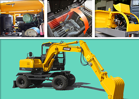 宝鼎BD80W轮式挖掘机维护便捷