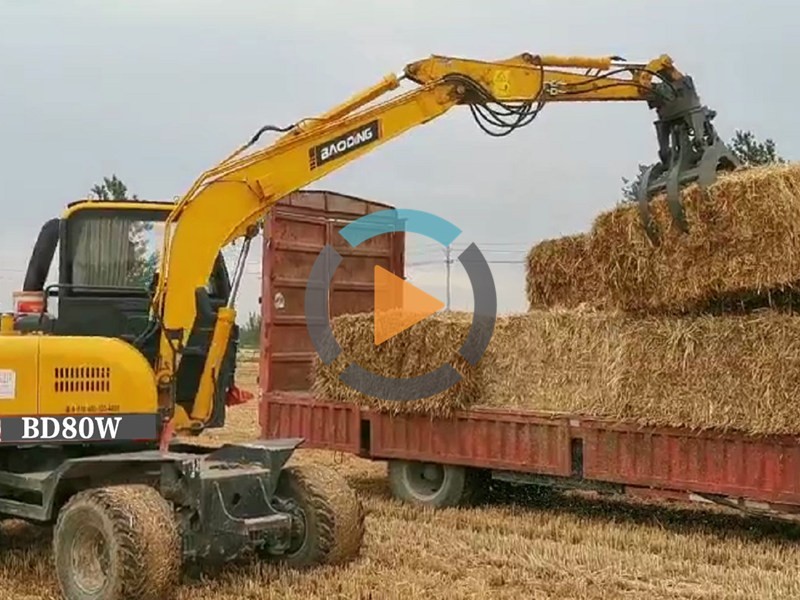 宝鼎BD80W轮式抓草机