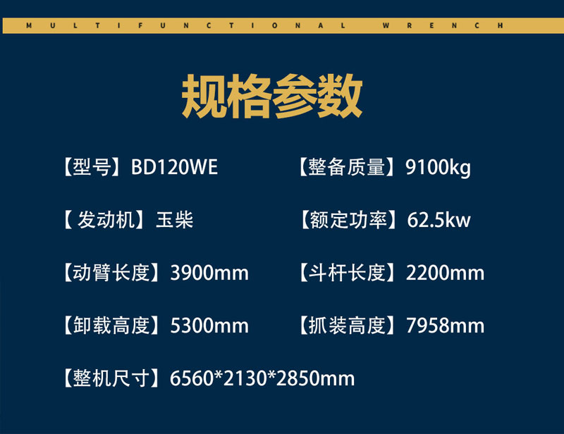 宝鼎BD120WE轮式抓木机