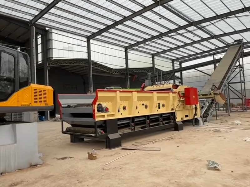 固定式抓木机工作现场