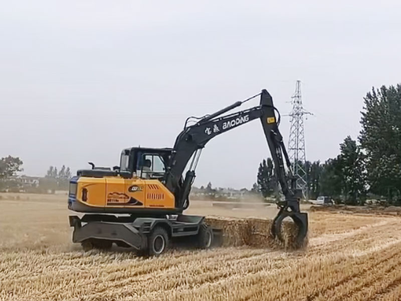 宝鼎轮式抓木机，麦收时节的高效助手